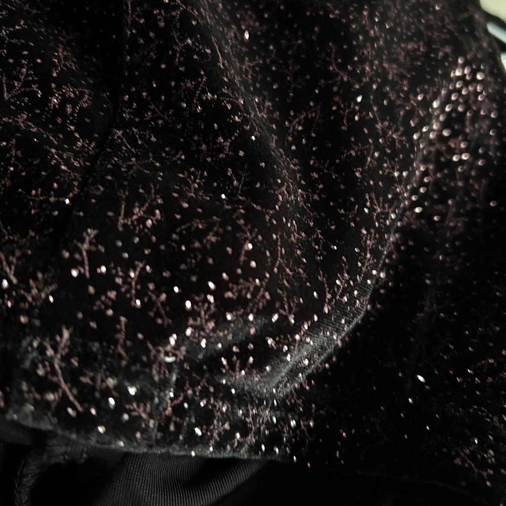 Vintage Velvet Bling Trumpet Fairygoth Flared Black Purple Skirt Womens L Y2K - Picture 12 of 15